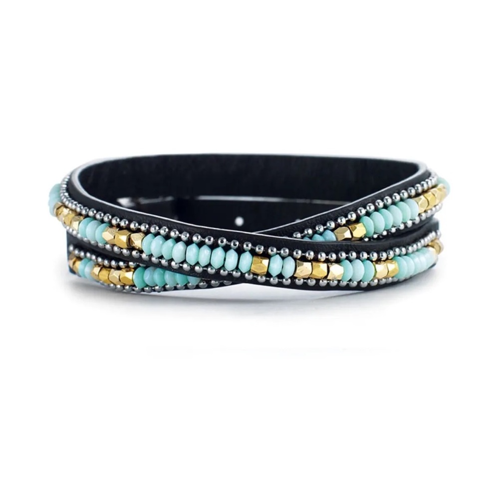 Stella & Dot Sierra Double Wrap bracelet display use only, comes in original box